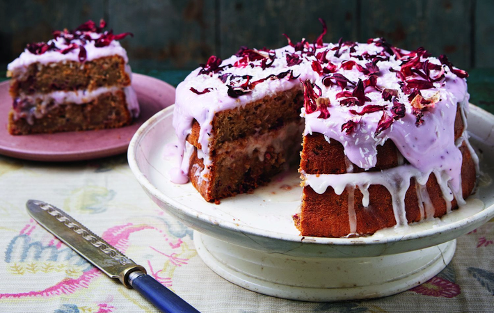 Hibiscus Coconut Cake